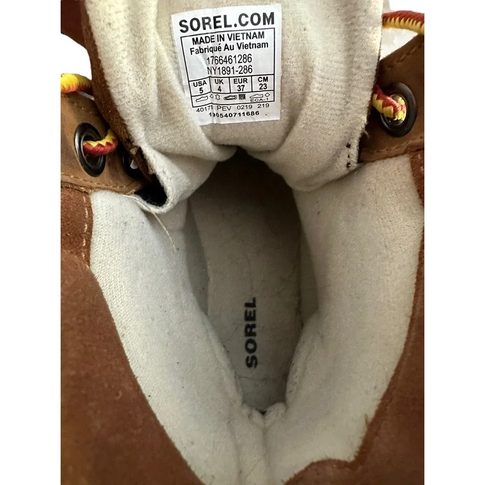 Sorel Womens Brown Duck Boots Waterproof Winter Rain Snow Shoes Size‎ 5